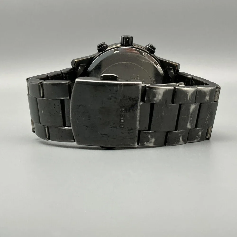 Guess Waterpro Mens Watch 44mm Black Dial Chronograph 100M New Battery 7